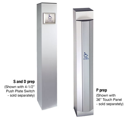 Bollard Post for Push Plate or Touch Panel