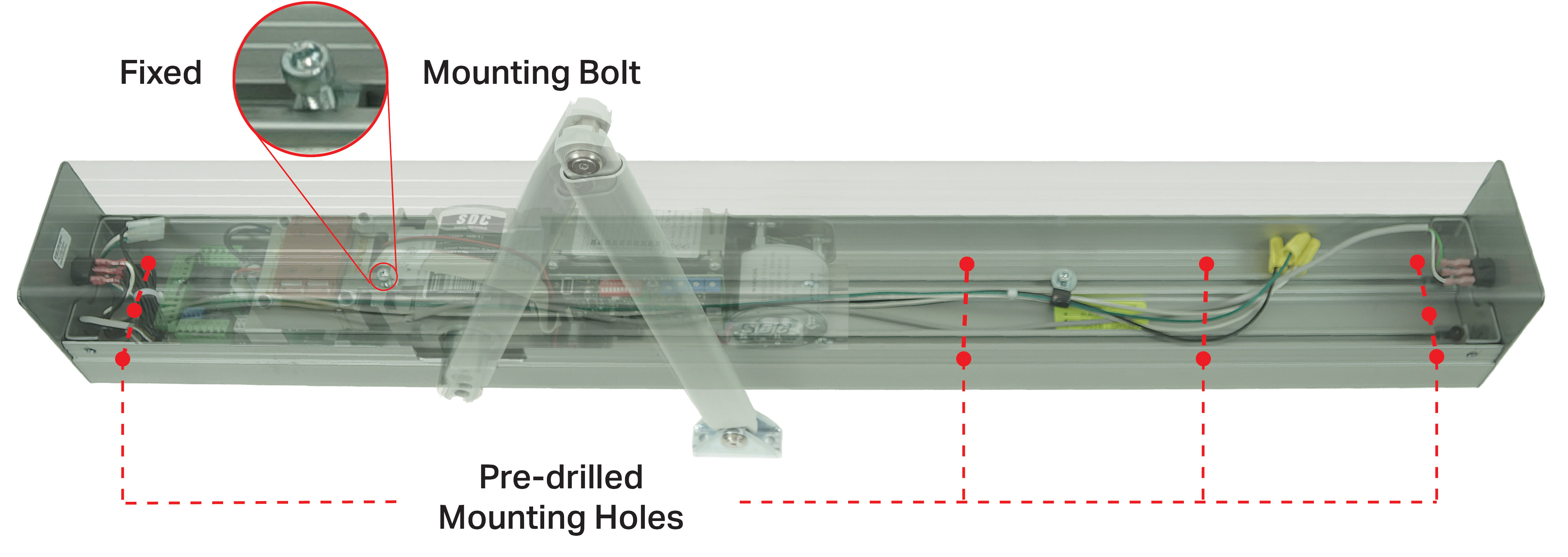 Pre-drilled mounting holes for easy installation