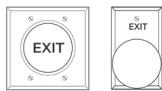 440 Exit Switch: 2 5/8 inch mushroom push button with 'EXIT' text.
