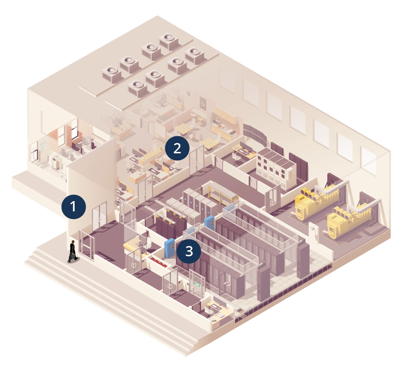 datacenter isometric background