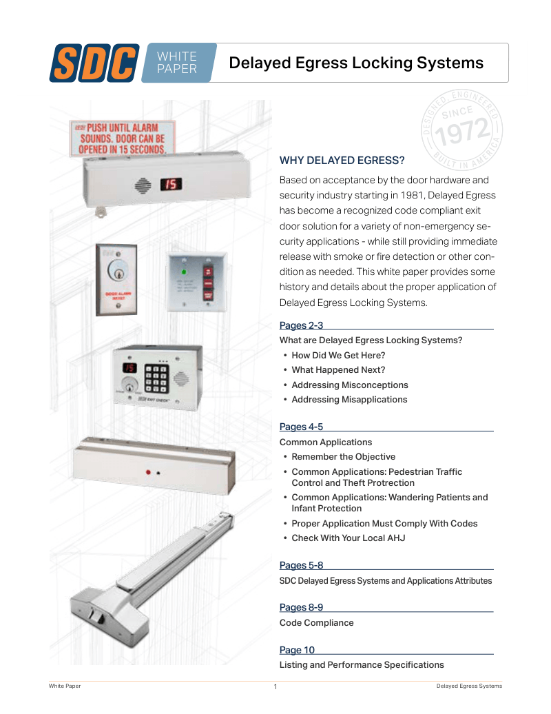 Delayed Egress Locking Systems white paper cover