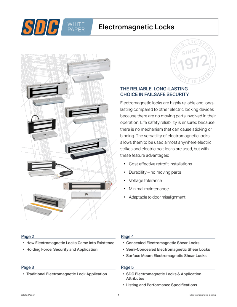 Electromagnetic Locks white paper cover