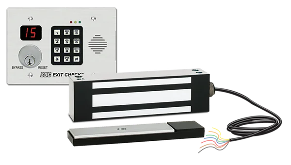 SDC ExitCheck 101-KDE delayed egress controller with 1576DEU gate magnetic lock