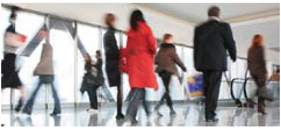 Pedestrian traffic passing through a Delayed Egress controlled exit