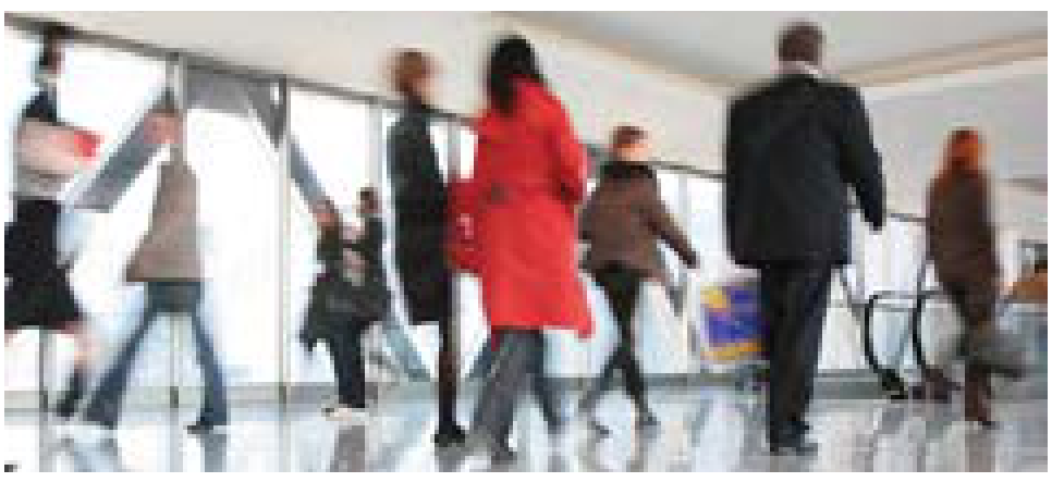 Pedestrian traffic passing through a Delayed Egress controlled exit