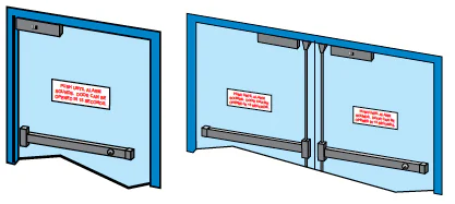 Integrated delayed egress lock on single and double door applications