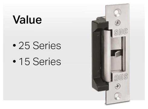 SDC Value 25 and 15 series electric strikes