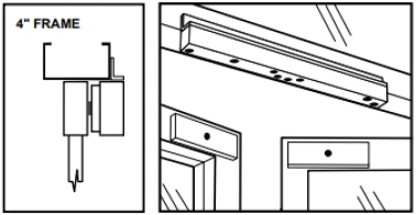 Aluminum frame, aluminum door: double swing doors push-side mounting