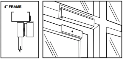 Aluminum frame, aluminum door: single swing door push-side mounting