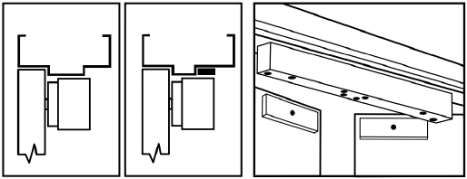 Hollow metal frame, wood or hollow metal door: double swing doors push-side mounting