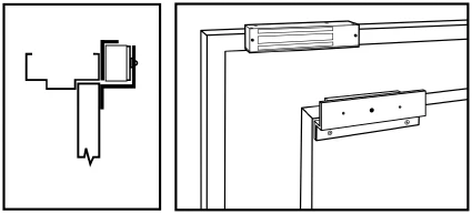 Hollow metal frame, wood or hollow metal door: single swing door pull-side mounting