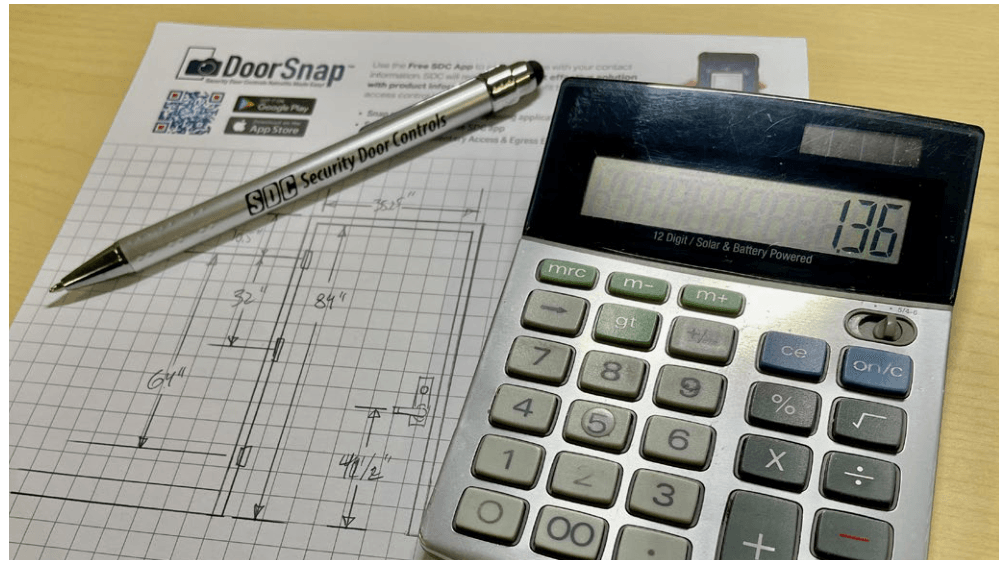 Calculator and graph paper for calculating access control current load